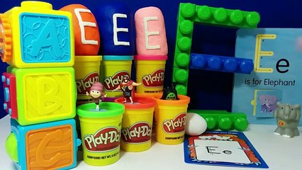 The Letter E with ABC Surprise Eggs - E is for Elsa Edith El Macho Emperor Palpatine