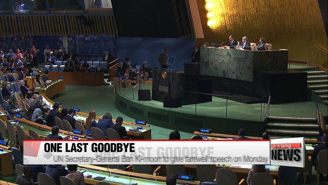UN Secretary-General Ban Ki-moon to give farewell speech