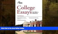 PDF  College Essays that Made a Difference, 3rd Edition (College Admissions Guides) Princeton