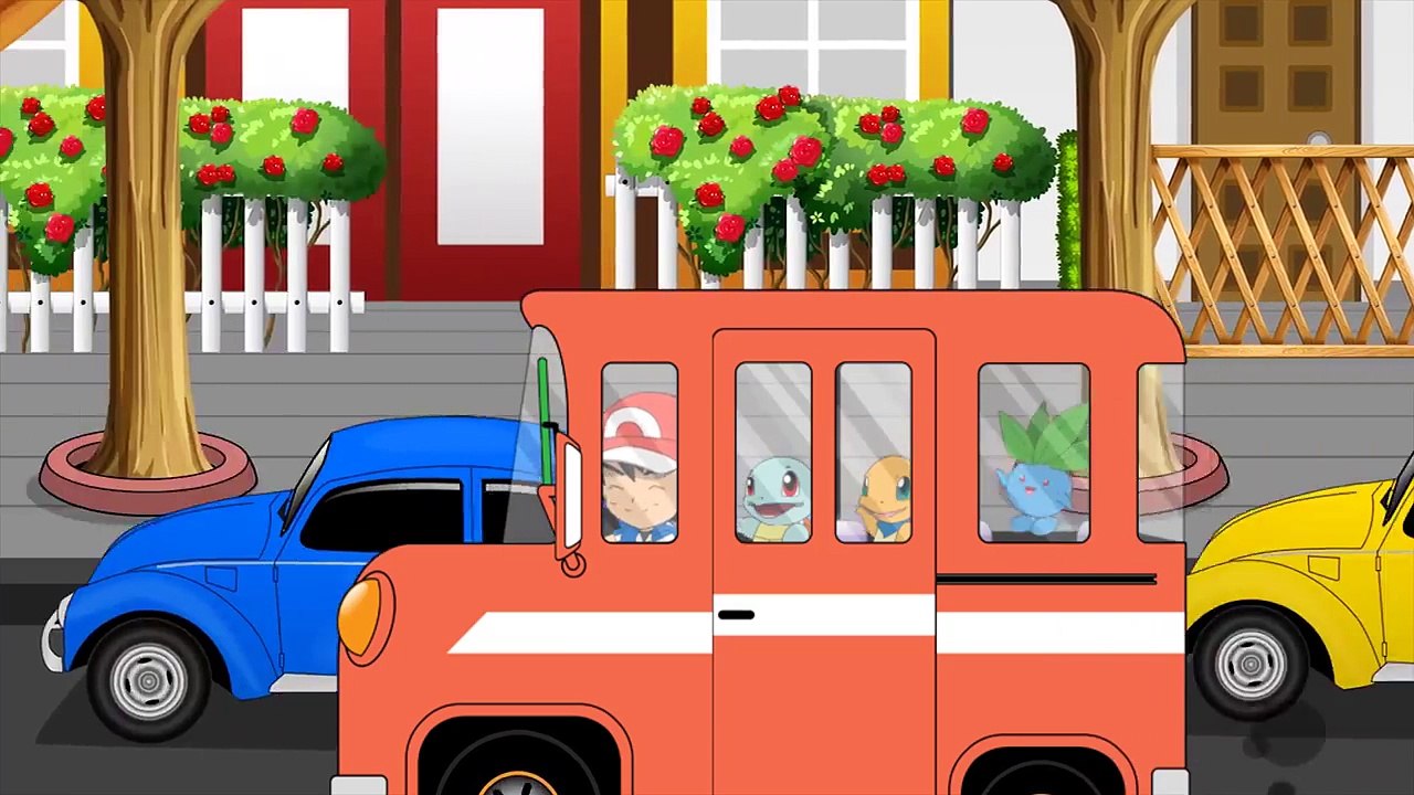 The Wheels On The Bus Pokemon | Nursery Rhymes Songs For Children [ Video 4K ]