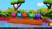 Five Little Speckled Frogs | 5 Little Speckled Frogs | 3D Rhymes For Children