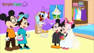 Mickey Mouse & Minnie Mouses Wedding Full Episodes! Donald Duck Cartoon Five Little Monkeys [HD, 1280x720p]