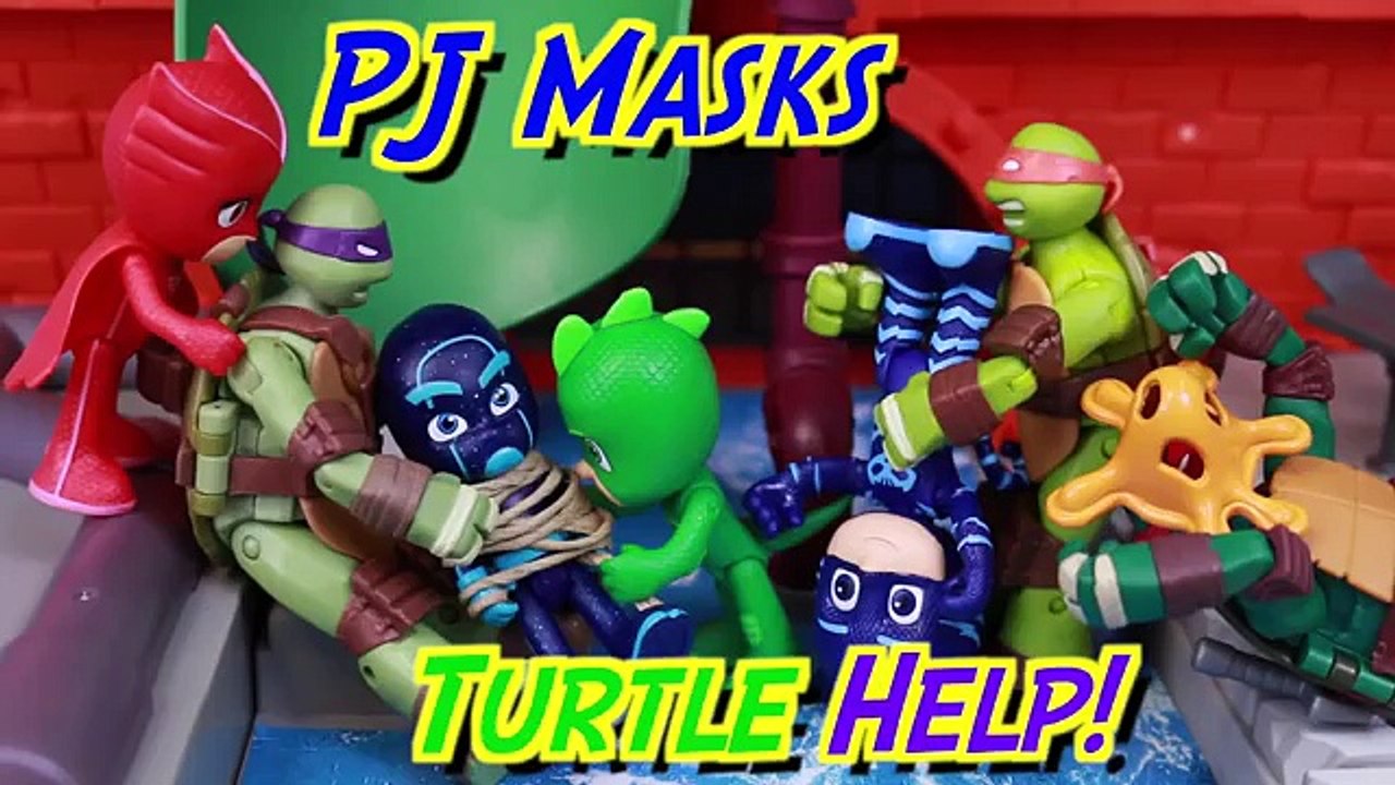 PJ Masks Meet Teenage Mutant Ninja Turtles Fight Night Ninja with Gekko Catboy and Owlette