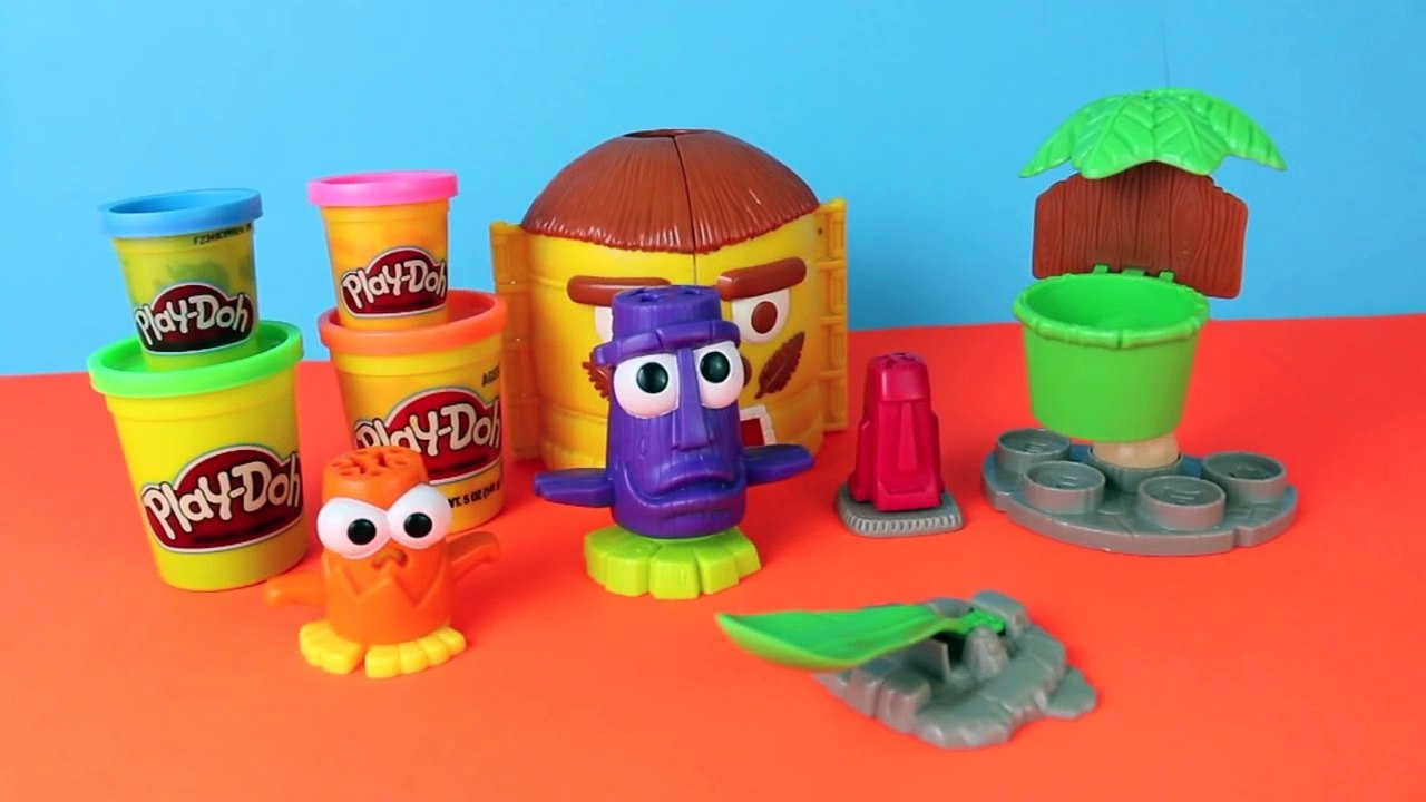 Play Doh Doh Doh Island Squishketball Play Dough Basketball & Animal Hair Extruders DisneyCarToys