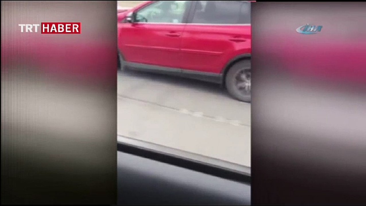 Trafikte ilginç olay!