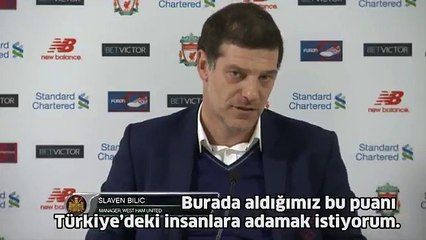 Slaven Bilic'ten Türkiye'ye destek