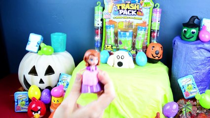 Halloween 50 Surprise Eggs Shopkins The Trash Pack Sqwishland Disney Eggs Play Doh Eggs