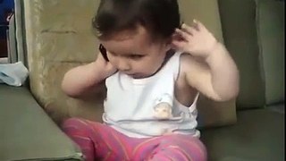 Baby talking funny in phone