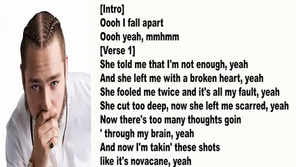 Post Malone I Fall Apart lyrics