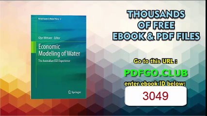 Economic Modeling of Water