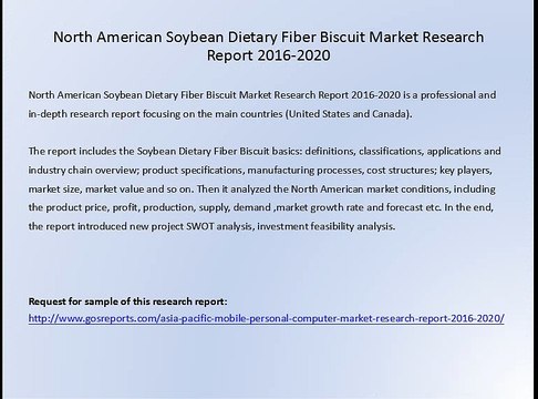 North American Soybean Dietary Fiber Biscuit Market Research Report 2016-2020
