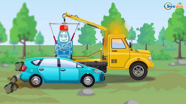 Эвакуатор помогает Голубой Машинке Мультики про МАШИНКИ Развивающие мультфильмы для детей