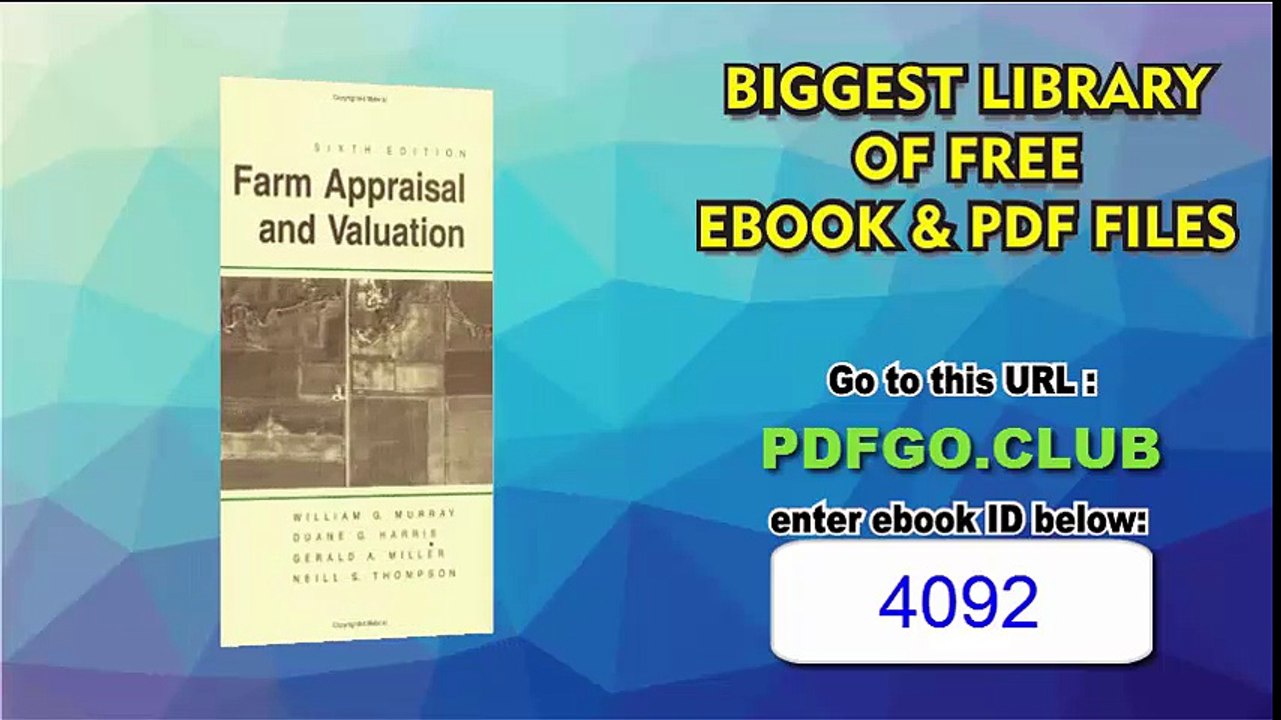 Farm Appraisal and Valuation