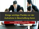 Einige wichtige Punkte vor der Aufnahme in Beschaffung Asien
