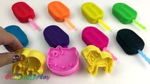 Learn Colors Play Doh Ice Cream Popsicles Strawberry Elephant Lion Molds Fun & Creative for Kids