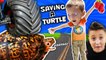 RAN OVER TURTLE! Eww Blood Mom vs. Dead Snake Skin HAHAHA (FUNnel Vision Pet Smart Habitat Vlog) - FUNnel Vision