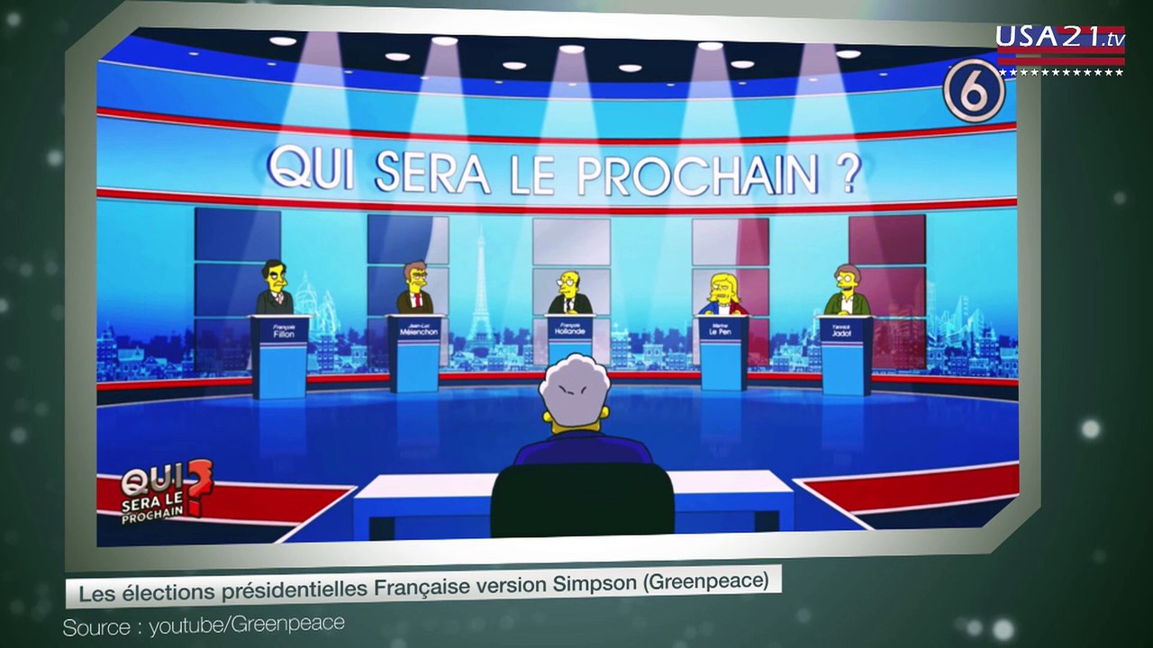 Les élections présidentielles Française version Simpson (Greenpeace)