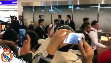 Locura total en la llegada del Real Madrid a Japón para jugar el Mundial de Clubes • 2016