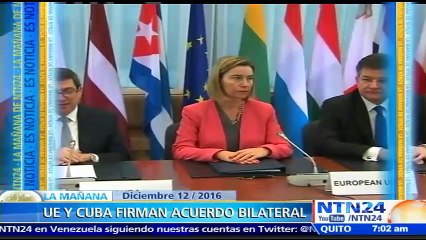 Unión Europea levanta veto a Cuba y firma el primer acuerdo de cooperación con la isla