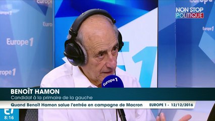 Emmanuel Macron candidat : Benoît Hamon  le juge "stimulant intellectuellement"
