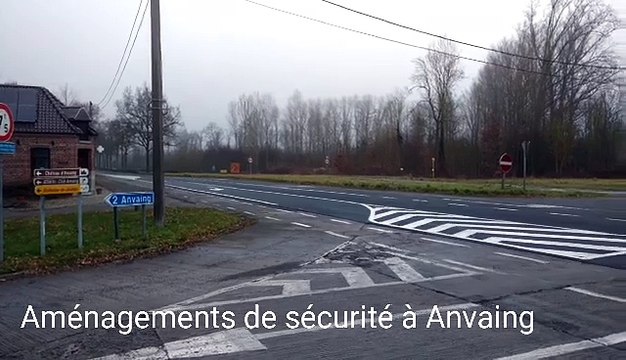 Aménagements de sécurité RN60 à Anvaing (Frasnes)