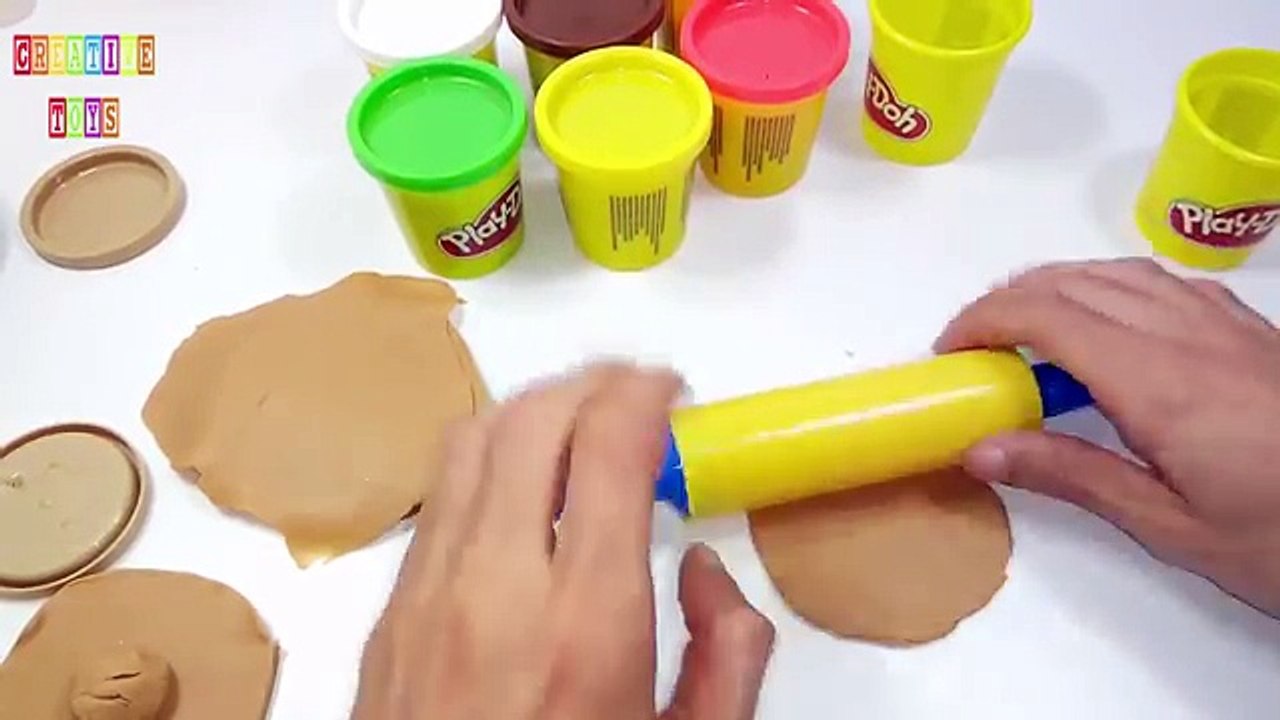 Play Doh Peppa Pig Disney Frozen Elsa ile hamburger nasıl yapılır Play Doh Hamburger