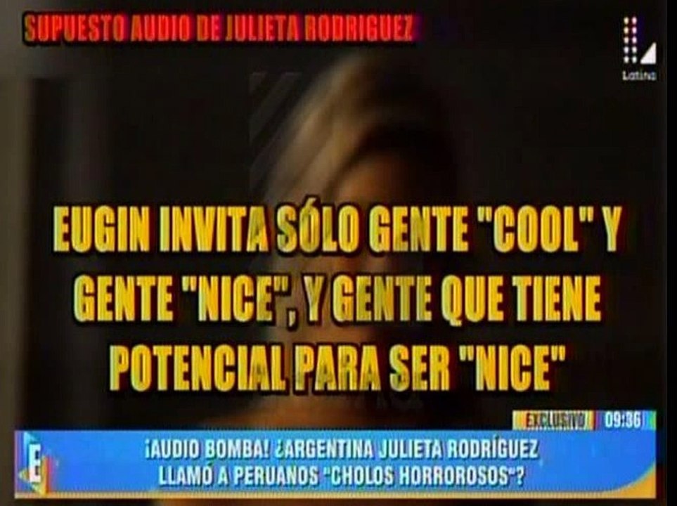 julieta Rodríguez y el indigante audio donde llama a los peruanos "cholos de mie..."
