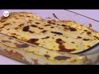 صينية تونة بالبطاطس والقشطة | هشام السيد