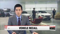 Korea's transport ministry to recall 2,172 vehicles