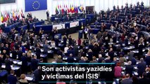 Entrega del Premio Sajarov en el Parlamento Europeo a dos activistas yazidíes y víctimas del ISIS