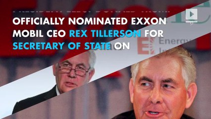 It's official: Trump names Tillerson for secretary of state