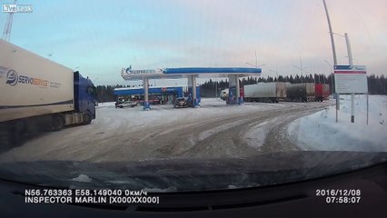 Truck Tire Explodes