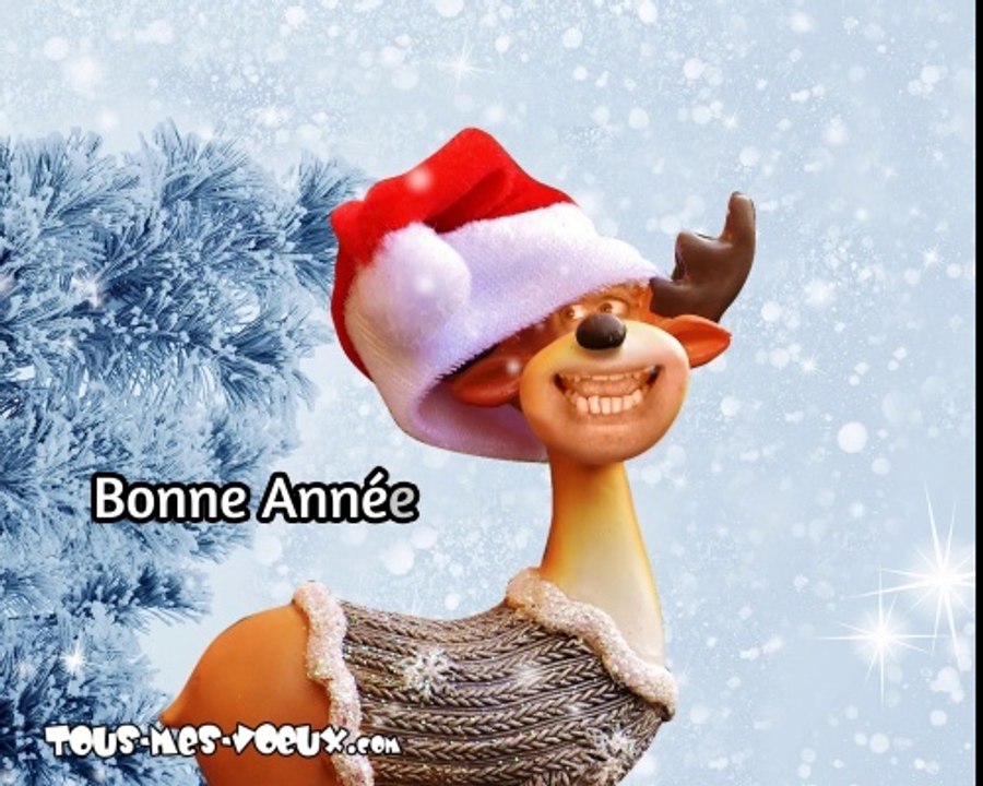 La chanson de la bonne année, bonne année humour, carte voeux animée