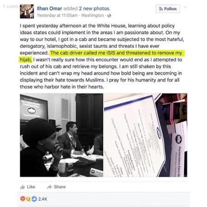 Nation's First Somali-American Legislator Says She Was Called ISIS