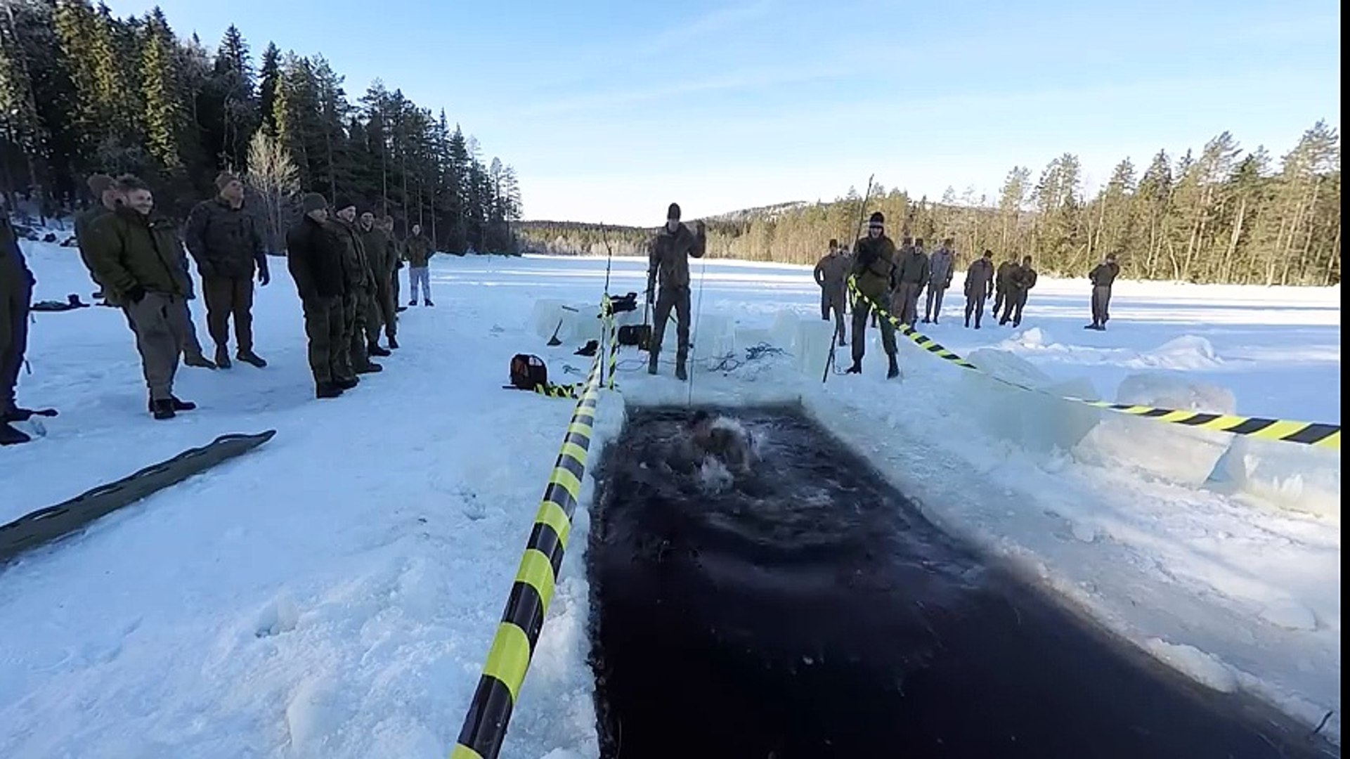 US Marines Try Horrible Norwegian Test  Swimming in Frozen Water
