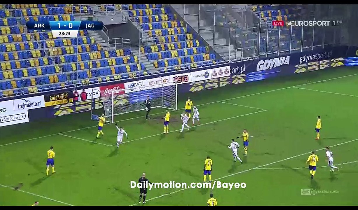 Fedor Cernych Goal HD - Arka Gdynia 1-1 Jagiellonia - 12.12.2016