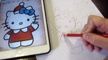 Как быстро научится рисовать Хелло Китти Новый год How fast to draw Christmas Hello Kitty