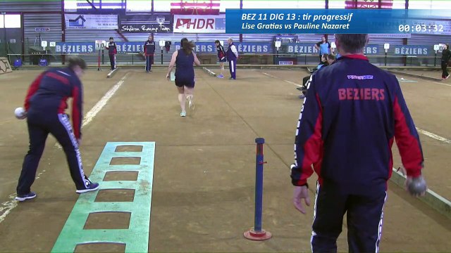 Troisième tour, tir progressif, Béziers contre Digoin, Club Elite Féminin, J5, Sport Boules, saison 2016-2017
