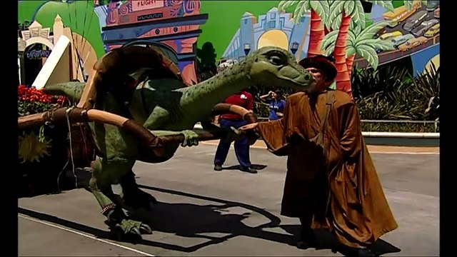 Disney History Lucky the Dinosaur Walks on the Scene Disneyland Resort