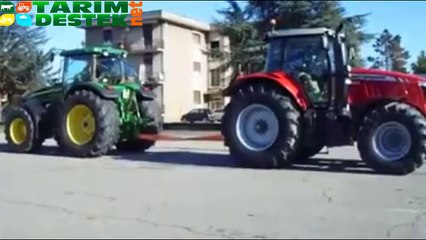 John Deere 7920 ile Massey Ferguson 7624 Çekişmesi
