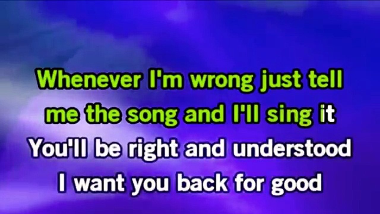 Take That - Back for good KARAOKE / INSTRUMENTAL