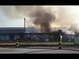 Santa Maria di Sala (VE) - Incendio in un capannone, preoccupazione per tetto di amianto (12.12.16)