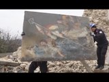 Norcia (PG) - Terremoto, recupero opere in chiesa del Crocifisso (12.12.16)