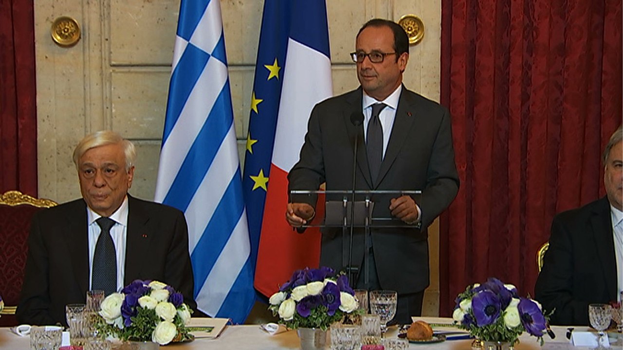 Toast lors du dîner en l’honneur de M. Prokópis PAVLOPOULOS, Président de la République hellénique