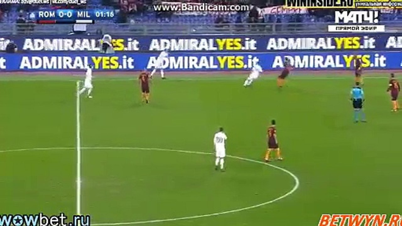 1-0 Edin Dzeko Amazing Goal HD - AS Roma 1-0 AC Milan - Serie A - 12/12/2016