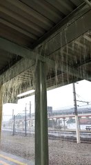 Chuva forte na estação Triagem (zona norte do Rio)