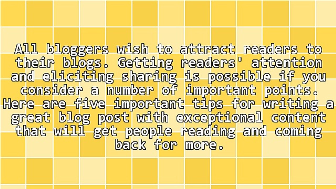 5 More Tips For Great Blog Posts