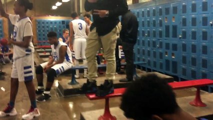 Basketball team's mannequin challenge post game celebration