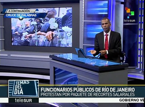 Brasil: funcionarios de Río protestan contra paquete de recortes