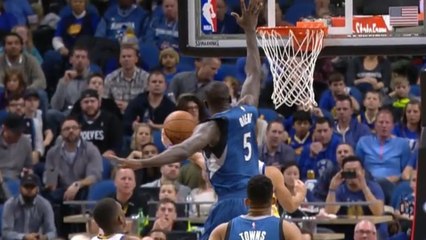 Gorgui Dieng EMBARRASSES Steph Curry with SAVAGE Block